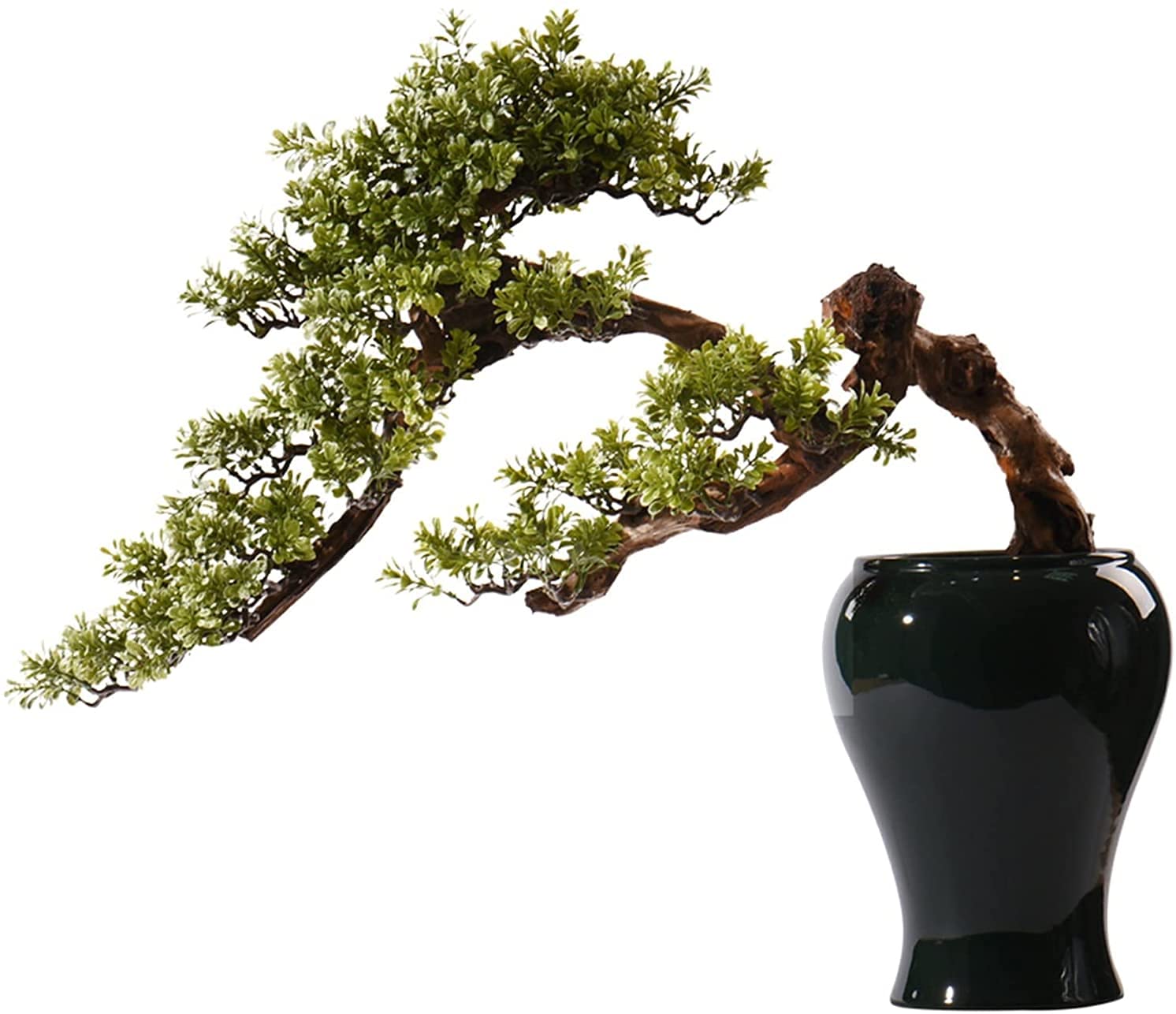 CAFIEDR Artificial Bonsai Tree Ceramic Flowerpot Indoor Fake Plant Potted Home Living Room Office Decoration.