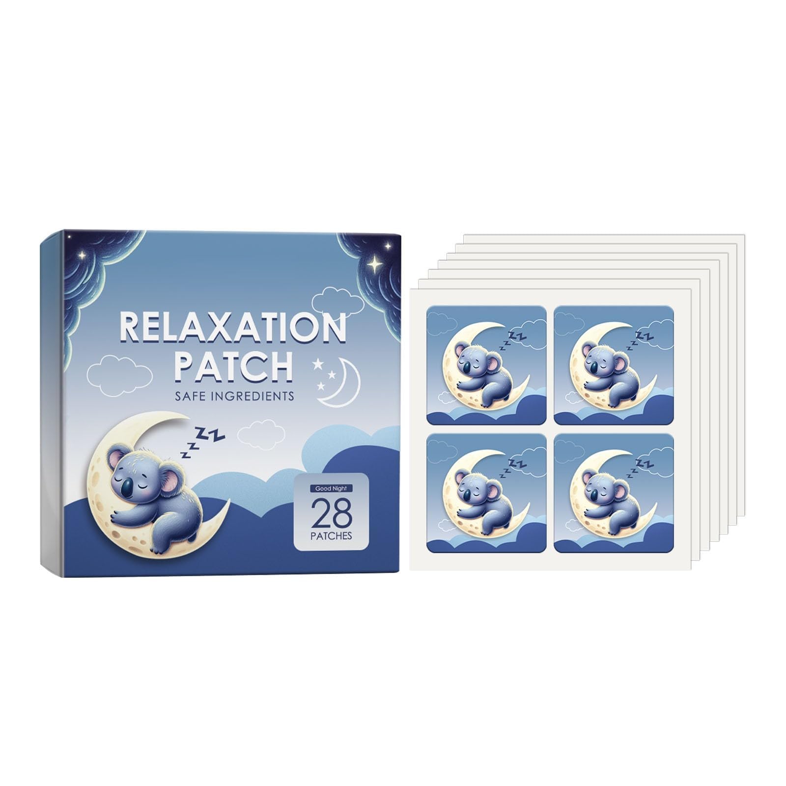 Deep Sleep Patches for Adults, 28 Pcs Cartoon Sleep Aid Pads, Natural Sleeping Stickers to Improve Sleep Quality, Easy to Apply and Comfortable, Sleep Aid Patches for Men and Women