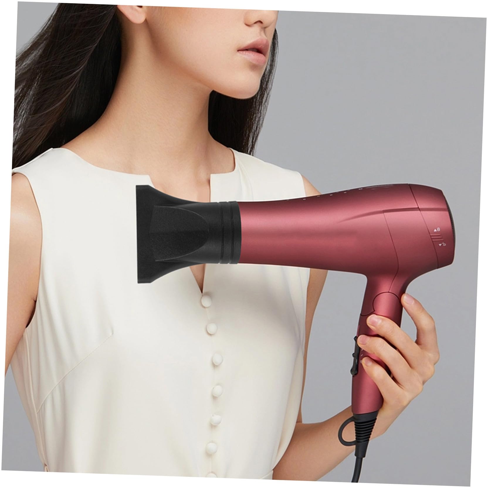 Boquillas Concentradoras Estrechas Accesorio de Plástico Flujo de Aire Concentrado Pack de 4 Piezas para Secador de Pelo Negro para Cabello Rizado y Peinado Preciso