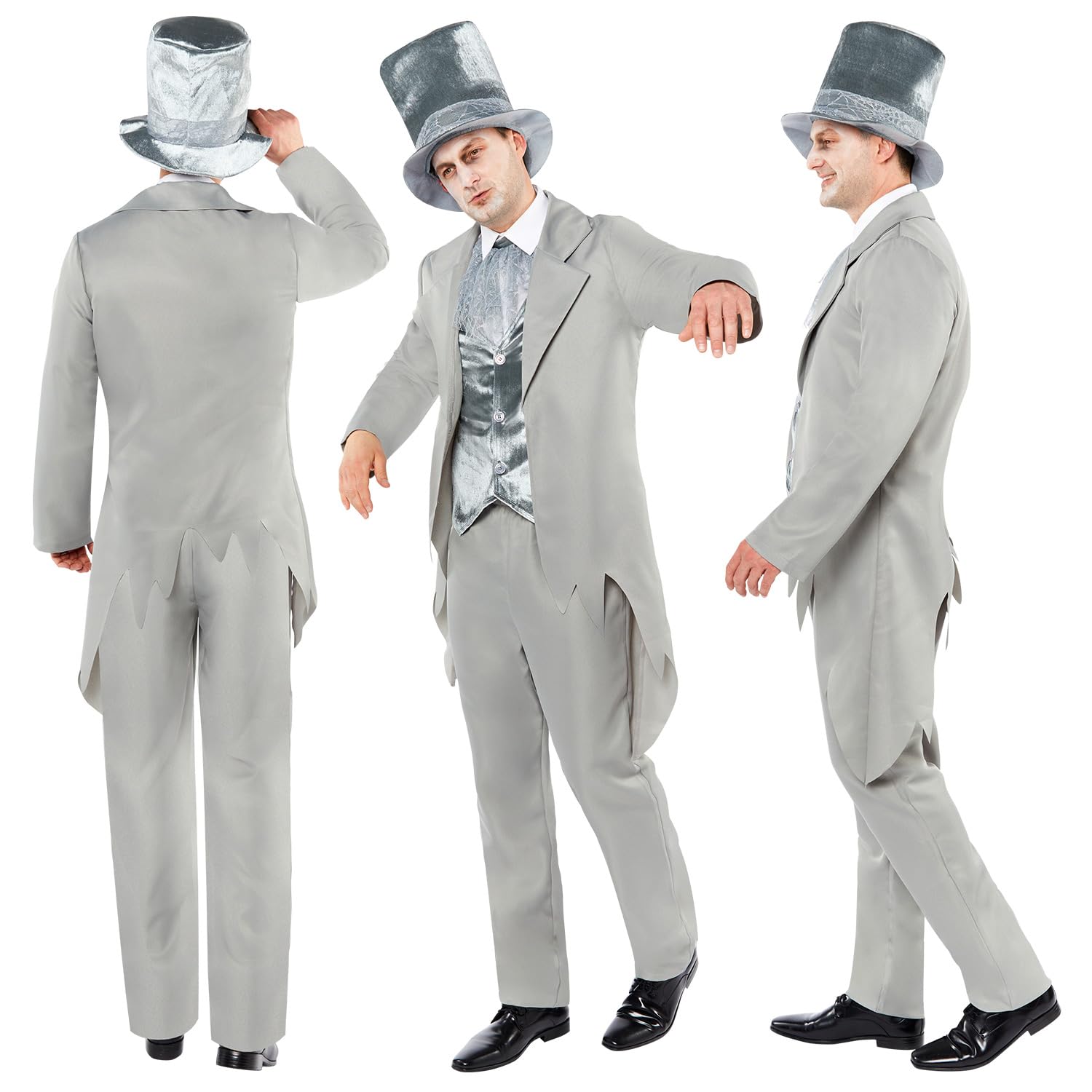 amscan - Déguisement d'Halloween Zombie Ghost Groom pour homme Taille : M-XL