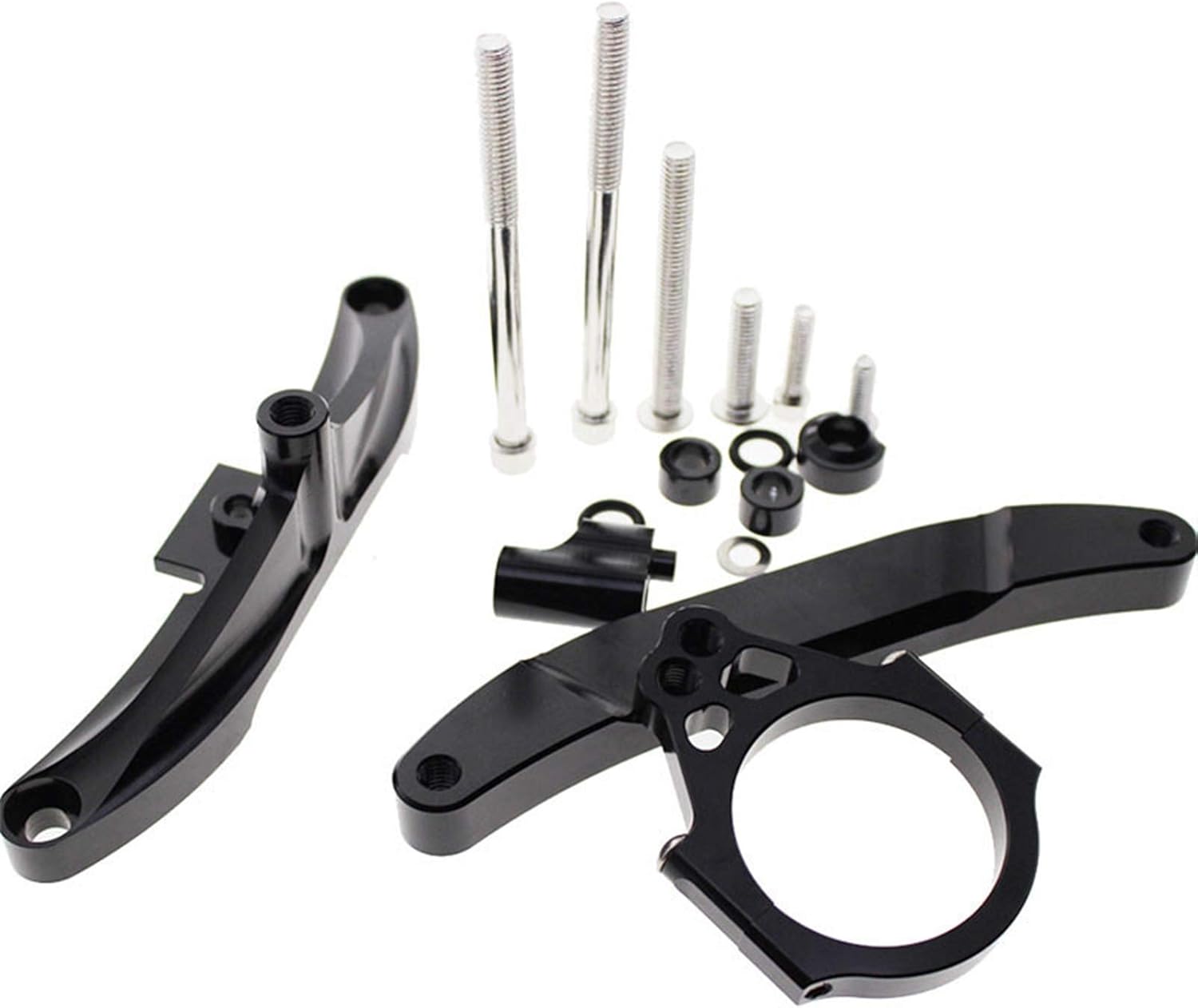 CNC Motorcycle Stabilizer Steering Damper Mounting Bracket Support Kit For FZ1 FAZER FZ1 Mounting Kit(Green Damper)