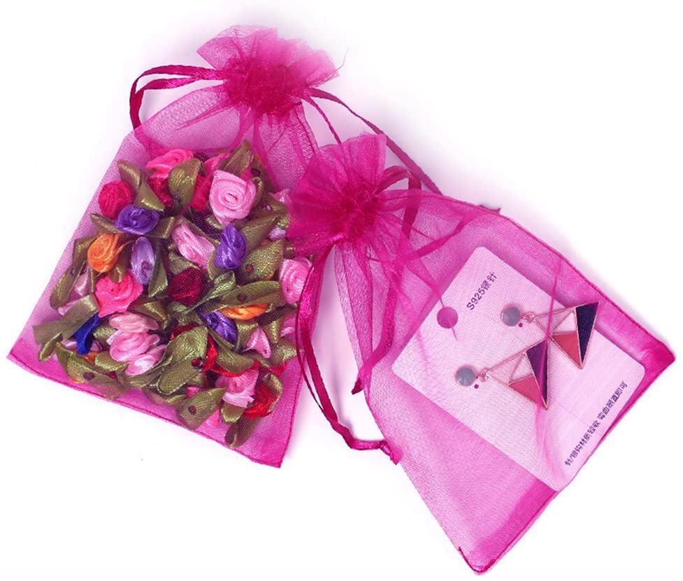 Trimming Shop 100 stuks veelkleurige organza zakjes, 9 x 12 cm bruiloftsfeestzakjes organza geschenkzakjes pure trekkoordzakjes voor festival, verjaardag, jubileum, feestbenodigdheden Trimming Shop 100 stuks veelkleurige organza zakjes, 9 x 12 cm bruiloftsfeestzakjes organza geschenkzakjes pure trekkoordzakjes voor festival, verjaardag, jubileum, feestbenodigdheden