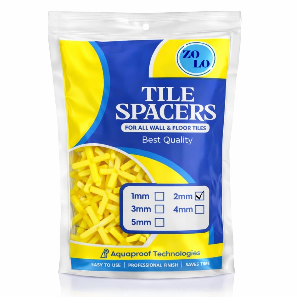ZOLO 2mm High Quality Spacer for Tile -Zolo Tile Spacer 2mm -Spacer Used for Floor and Wall Tile -Width of 2mm -Easy to use -Professional Finish | 1 Packs x 100 Spacers =100 Spacers-image-16
