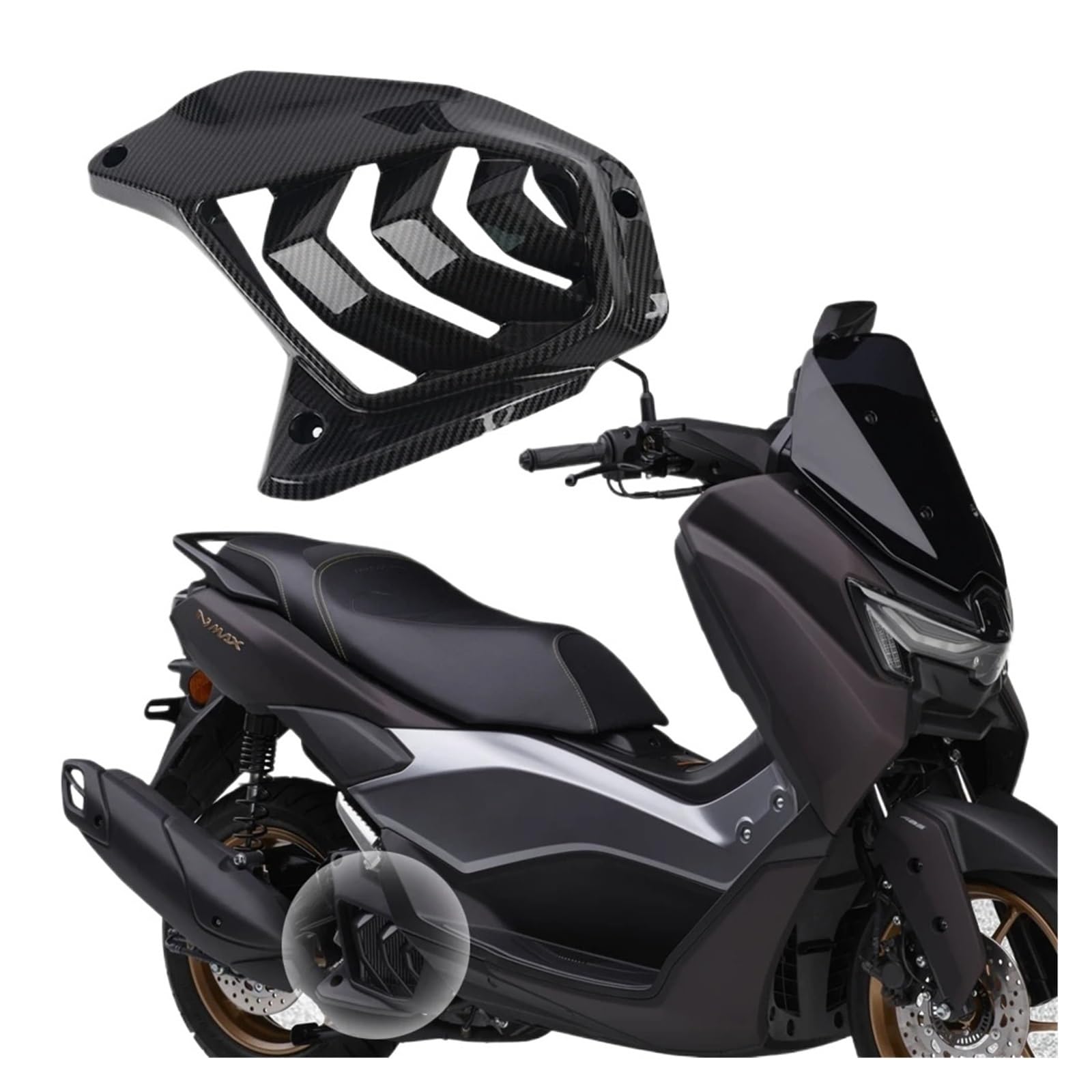 Amazon | N MAX155 N MAX V3 2025 対応 バイクアクセサリー カーボン