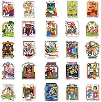 Amazon.co.jp: 50枚 ステッカー レトロ アメリカン ビンテージ 防水