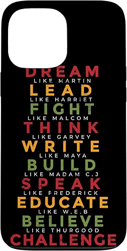 Funda negra para iPhone 13 Pro Max del mes de la historia afroamericana para hombres y mujeres