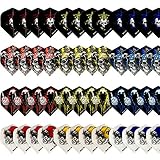 Gallop Chic Darts Flight, 48 Pcs Skull Flights, Standard and Durable PET Dart Feather, Perfect Accessories Equipment Supplies for Soft/Steel Tip Dart Games