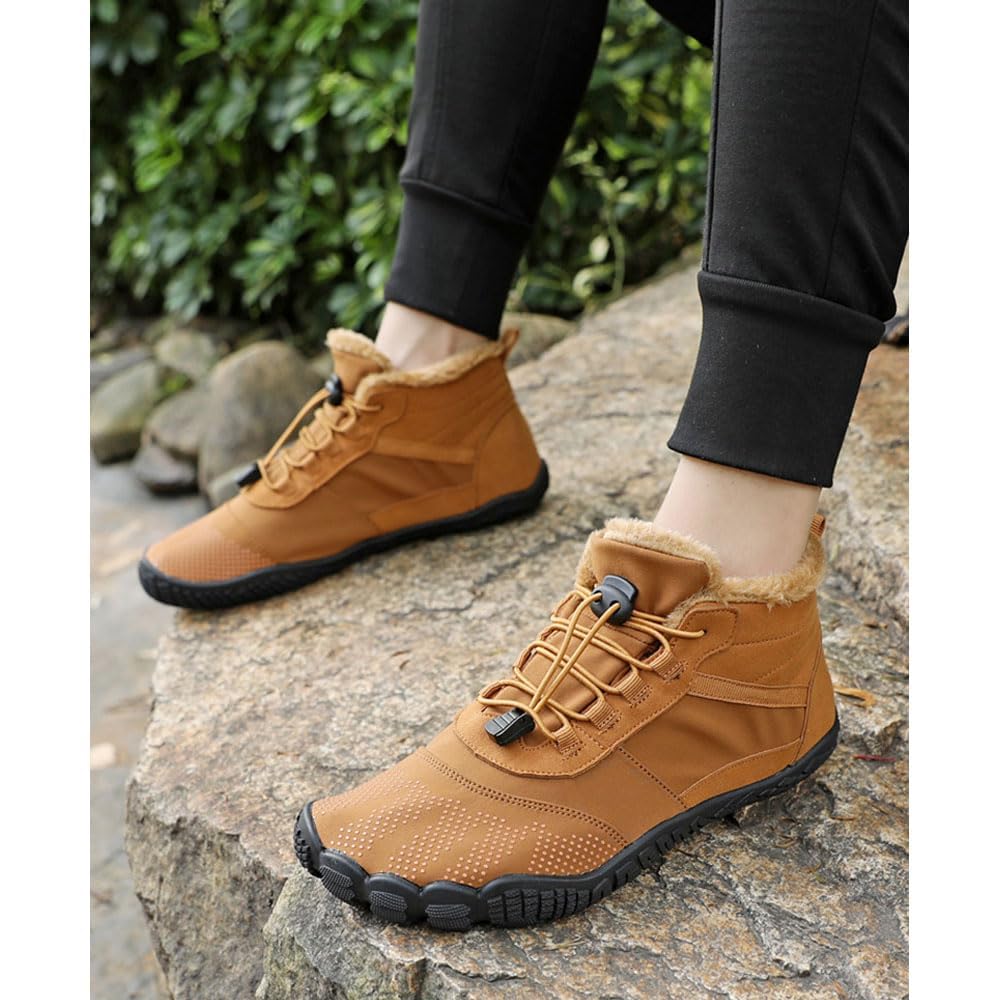 Unisex Barfußschuhe Damen Herren Traillaufschuhe, Weich Leicht Fitnessschuhe mit rutschfest Sohle & Breiter Zehenbox, wasserdichte Wanderschuhe