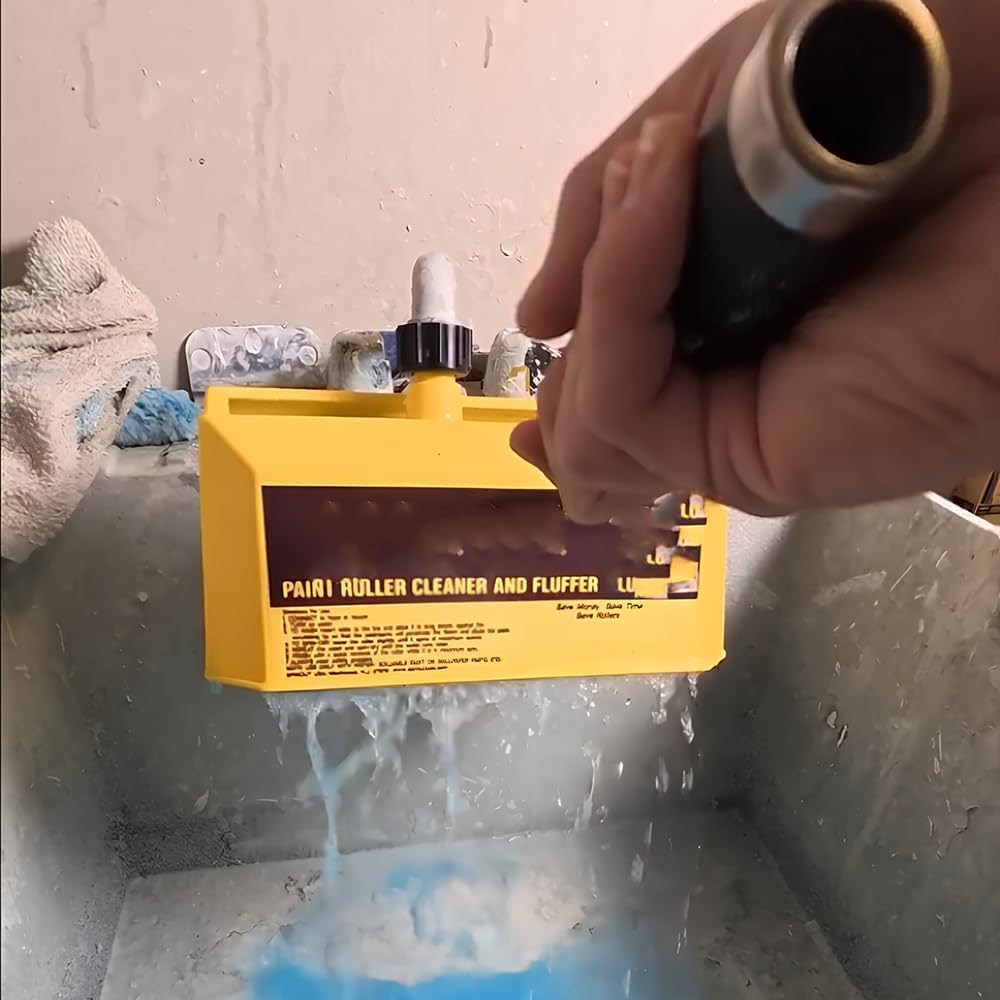 Nettoyeur de rouleau de peinture et lave-linge de séchage, outil de nettoyage tout en un pour rouleaux de peinture de 22,9 cm