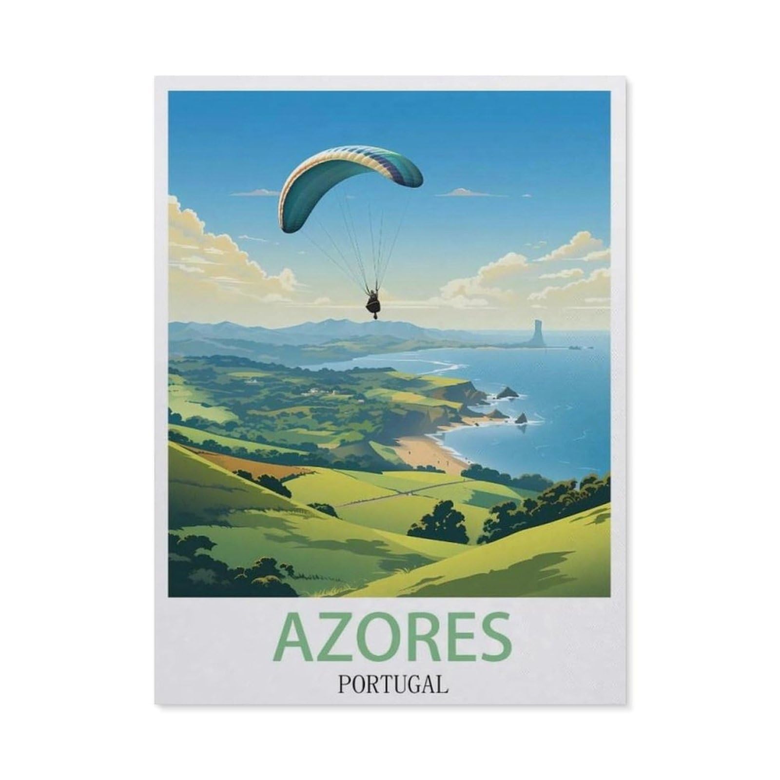 Azores Portugal，Paper Jigsaw Puzzle 1000 Pieces Adult Toys Decompression Game（38x26cm）-EZ16