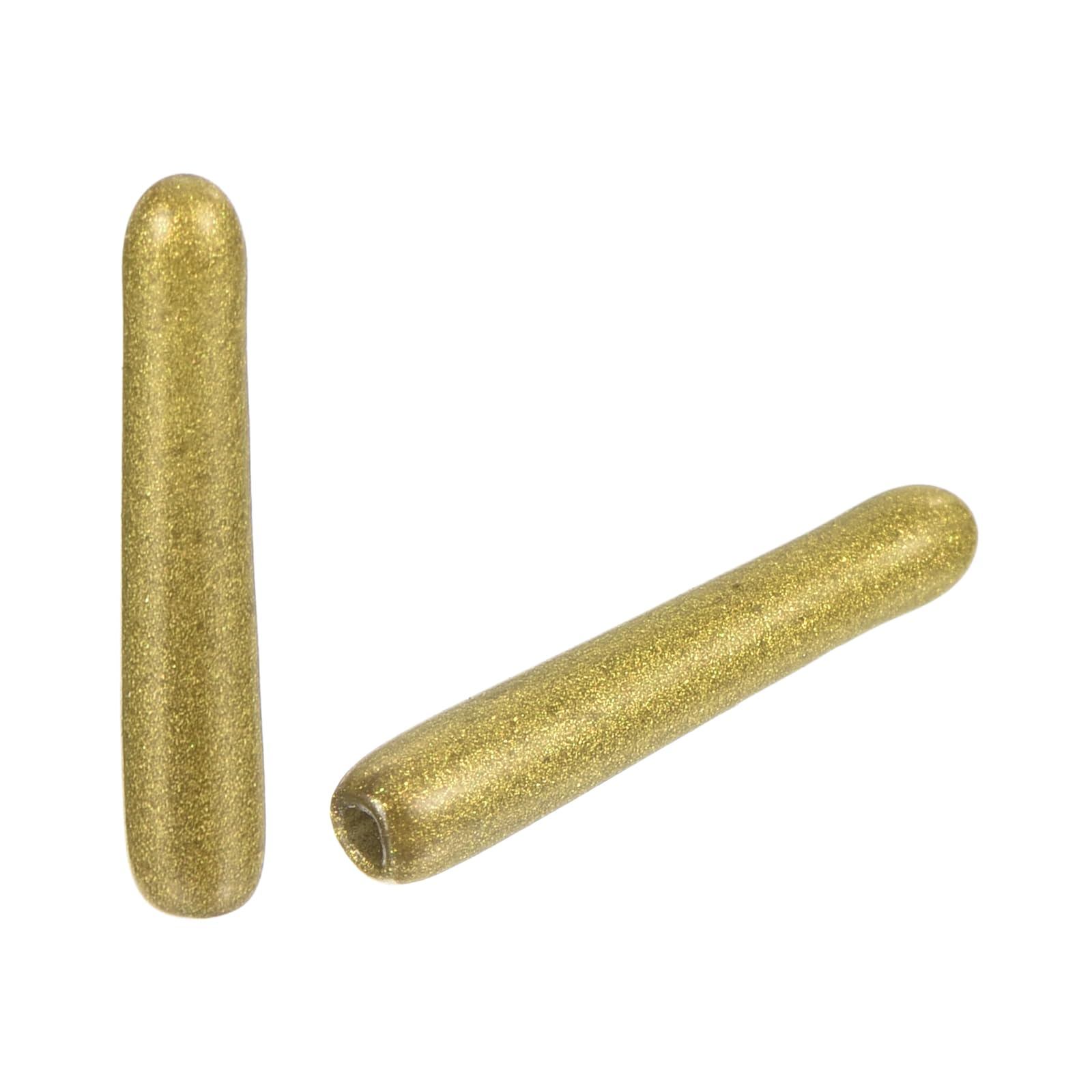 uxcell 100pcs Round Rubber End Caps 1/16"(1.5mm) Gold Vinyl Cover Screw Thread Protectors
