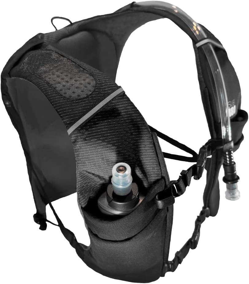 FITLY Minimalist Running Pack | Unisex Running Backpack with Phone Holder, Storage & Thoracic Belt | Carry Personal Items When Running | Running Gear Men & Women | Lightweight