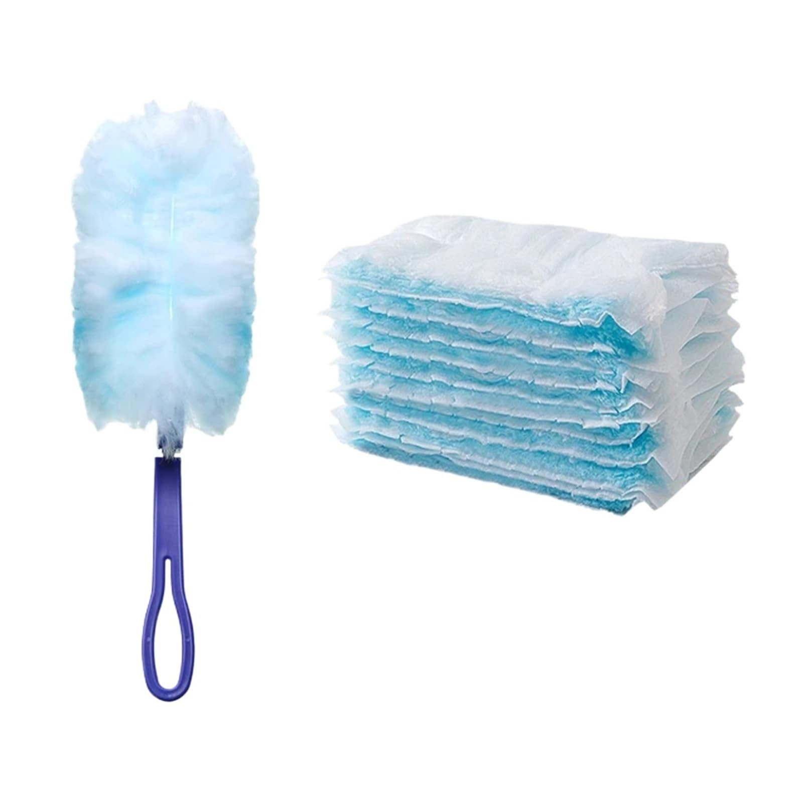 Dusters for Cleaning Multiple Specifications Duster Refills Disposable Dust Collector With Replaceable Zen Head Thickened And Convenient To Use(1handle 10PCS TH)
