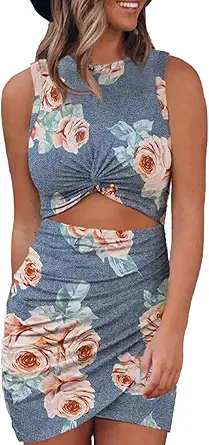 Acelitt Women's 2023 Summer Sleeveless Tank Dress