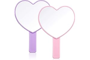 Heart-Shaped Handheld Mirrors for Kids