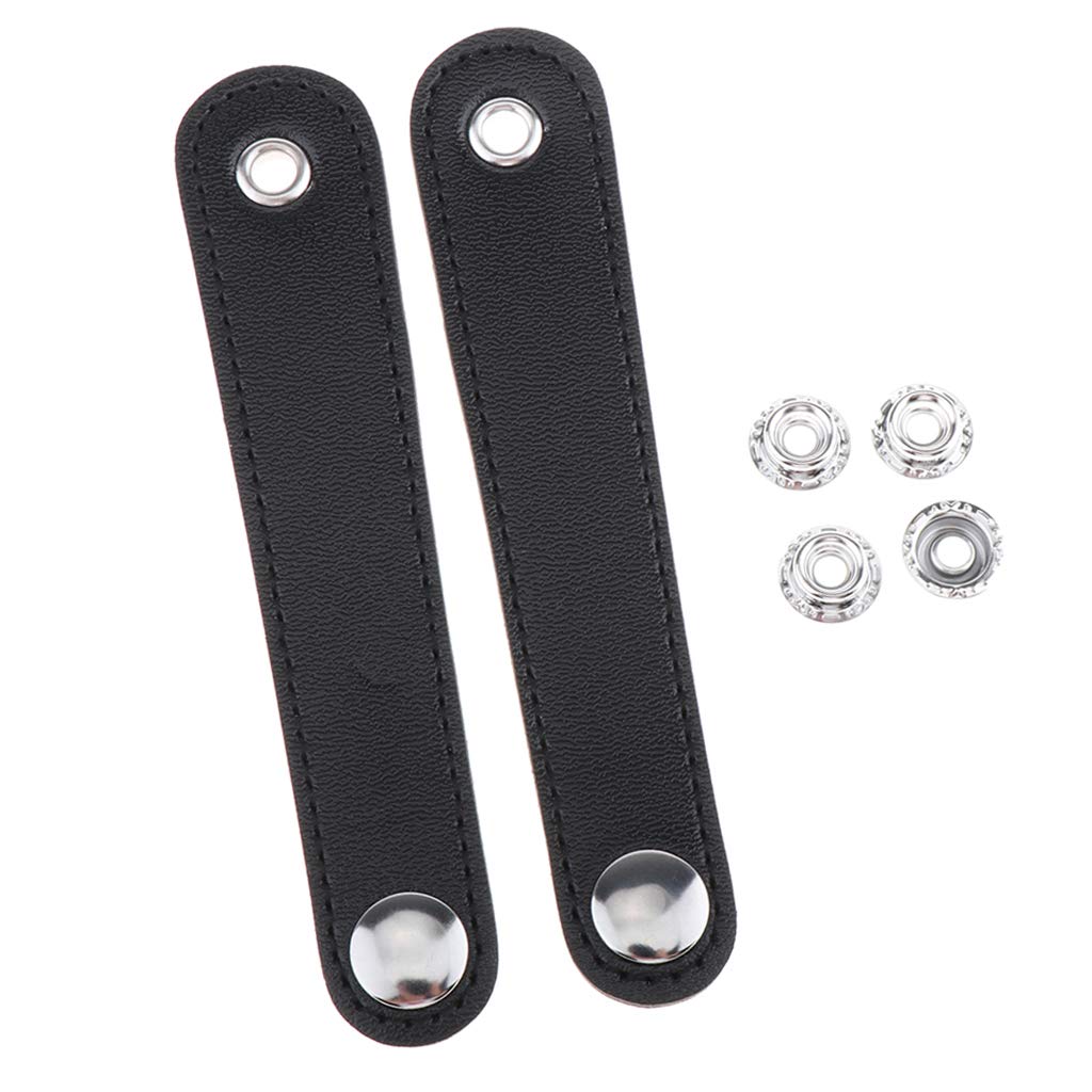 perfk 2 Pièces pour Accordéon Fixation de Sangle avec 4 Boucles pour Accordéon pour Basse - 12cm