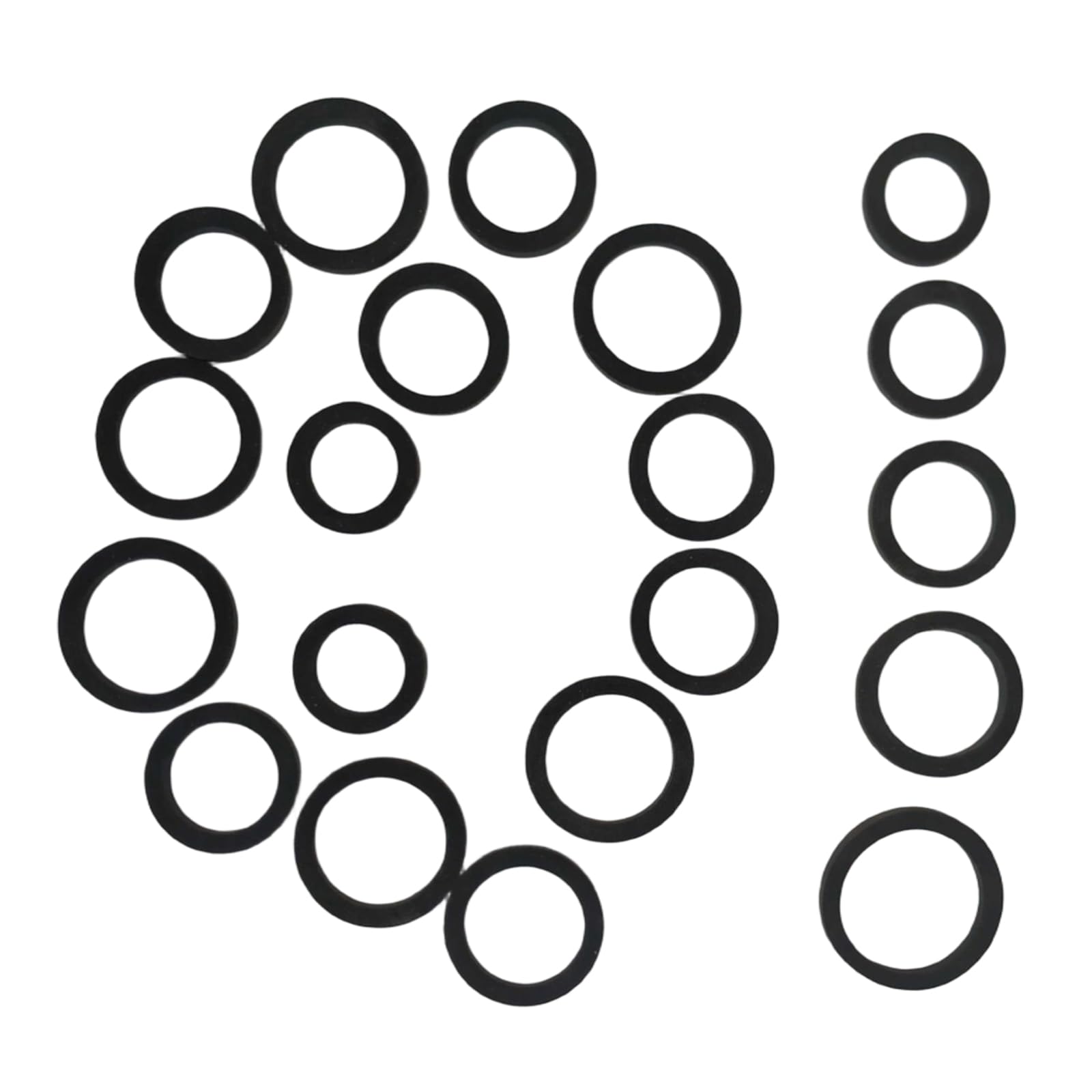Bulk Set di 100 anelli elastici in gomma resilienti per riparazione radio vintage, dimensioni interne 9-13 mm, funzione liscia, registratore a nastro in gomma
