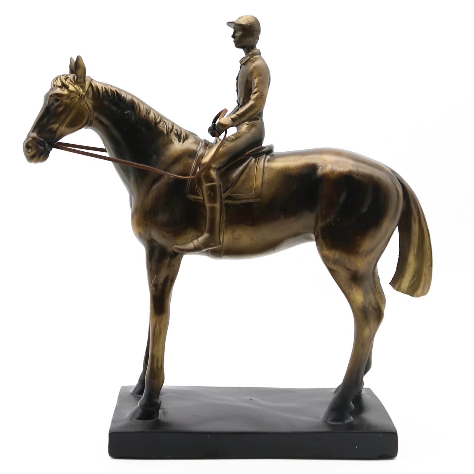 Horse Racing Figurine, Horse Statue Home Decor, Animal Sculpture, Resin