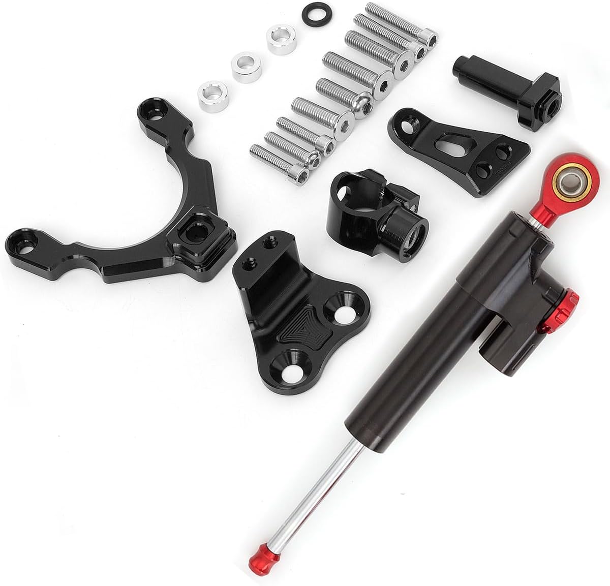 Motorcycle Adjustable Steering Damper Stabilizer Buffer Control Bar With Mounting Bracket Kit Compatible with Z900 2017-2021