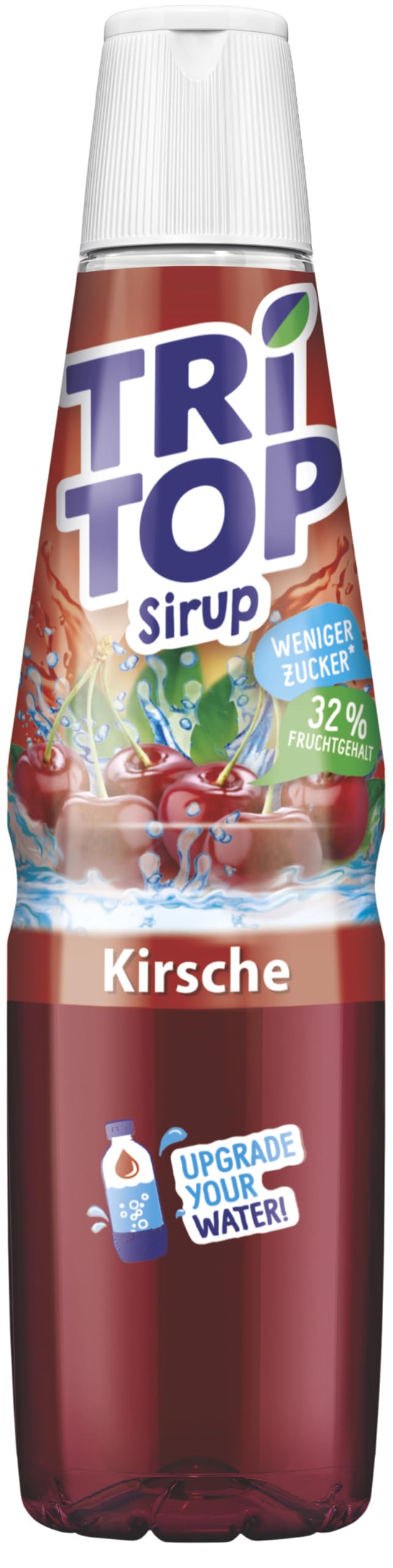 TRi TOP Kirsche | kalorienarmer Sirup für Erfrischungsgetränk, Cocktails oder Süßspeisen | wenig Zucker (1 x 600ml)