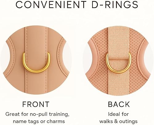 Miniatura 2 de Arnés ajustable para perro sin tirones de neopreno, marrón marfil, gris topo, diseño de piel de serpiente, deportivo, pequeño, mediano y grande,