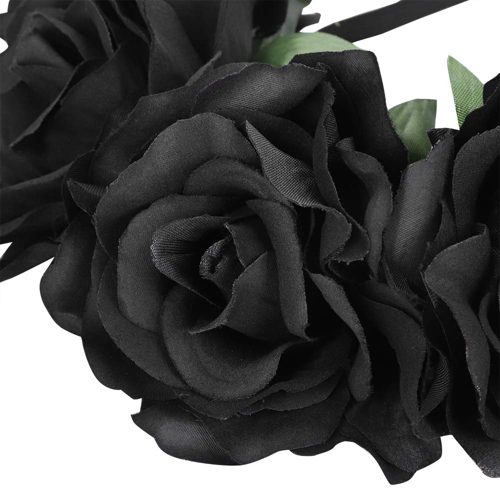 Fascia Per Capelli Floreale Con Rose - Corona Di Fiori Per Sposa, Feste E Matrimoni - Diametro 8,7 Cm