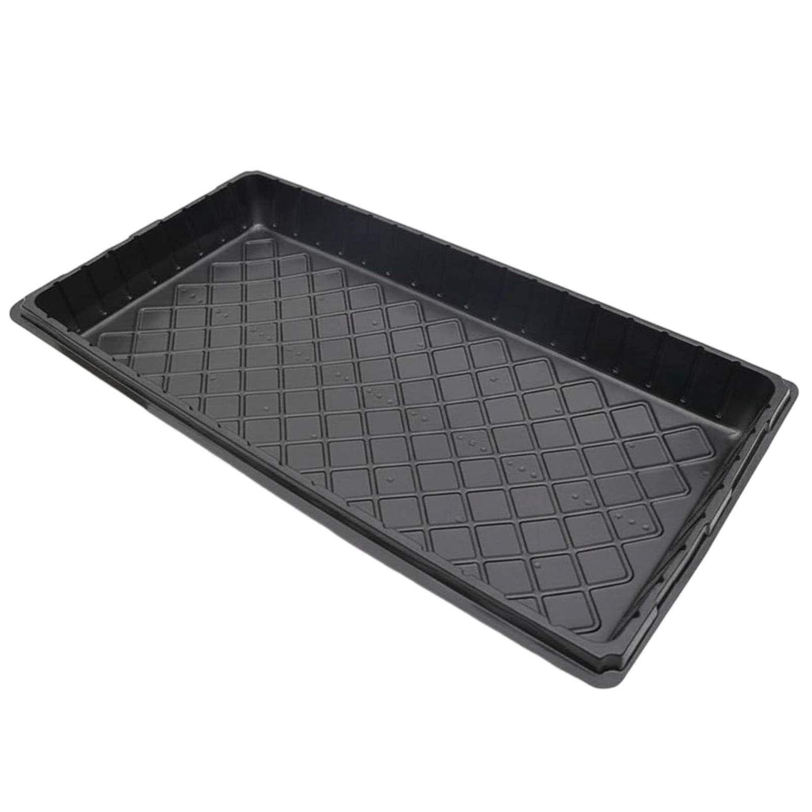 ATORSE with Drainage Holes Rectangular Nursery Flat Solid Bottom Seedling Starter Tray Long-Lasting Starter Tray Sturdy for Home Gardeners, Commercial Growers, Greenhouse, Hydroponics, Without Holes-picture-26
