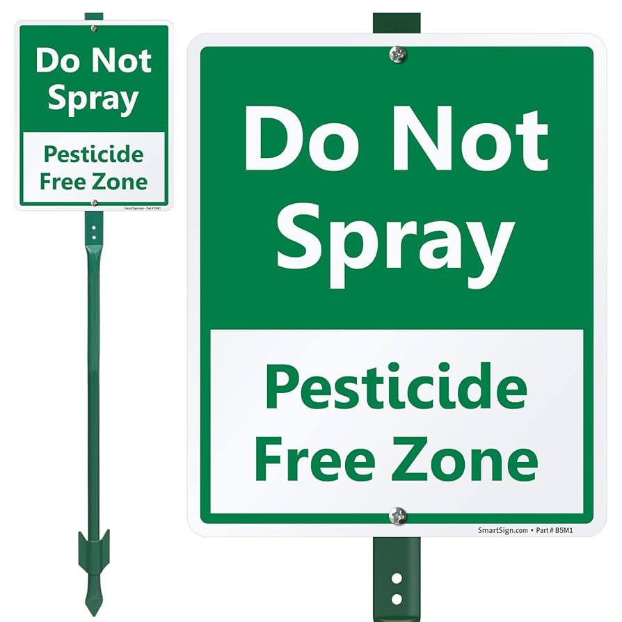 smartsign-12-x-10-inch-do-not-spray-pesticide-free-zone-lawnboss-yard-sign-with-3 for Free Printable Pesticide Warning Signs SmartSign 12 x 10 inch “Do Not Spray - Pesticide Free Zone” LawnBoss Yard Sign with 3 for Free Printable Pesticide Warning Signs