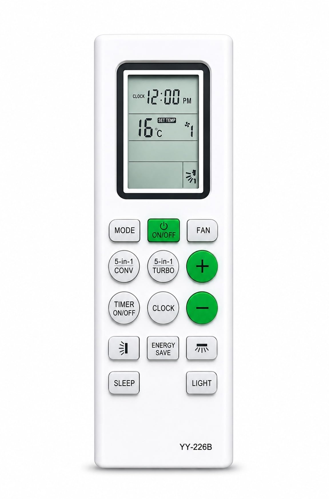SIWAN Compatible for Blue Star Inverter Split/Window AC Remote, Convertible 5 in 1 Conv, 5 in 1 Turbo Button, (IC518YNU, Please Match Your OldRemote Exact Be Same Button-image-4