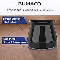 Vista 7 de BUMACO Protectores de suelo para patas de silla, protectores de patas de silla para suelos de madera dura, almohadillas de silicona para proteger