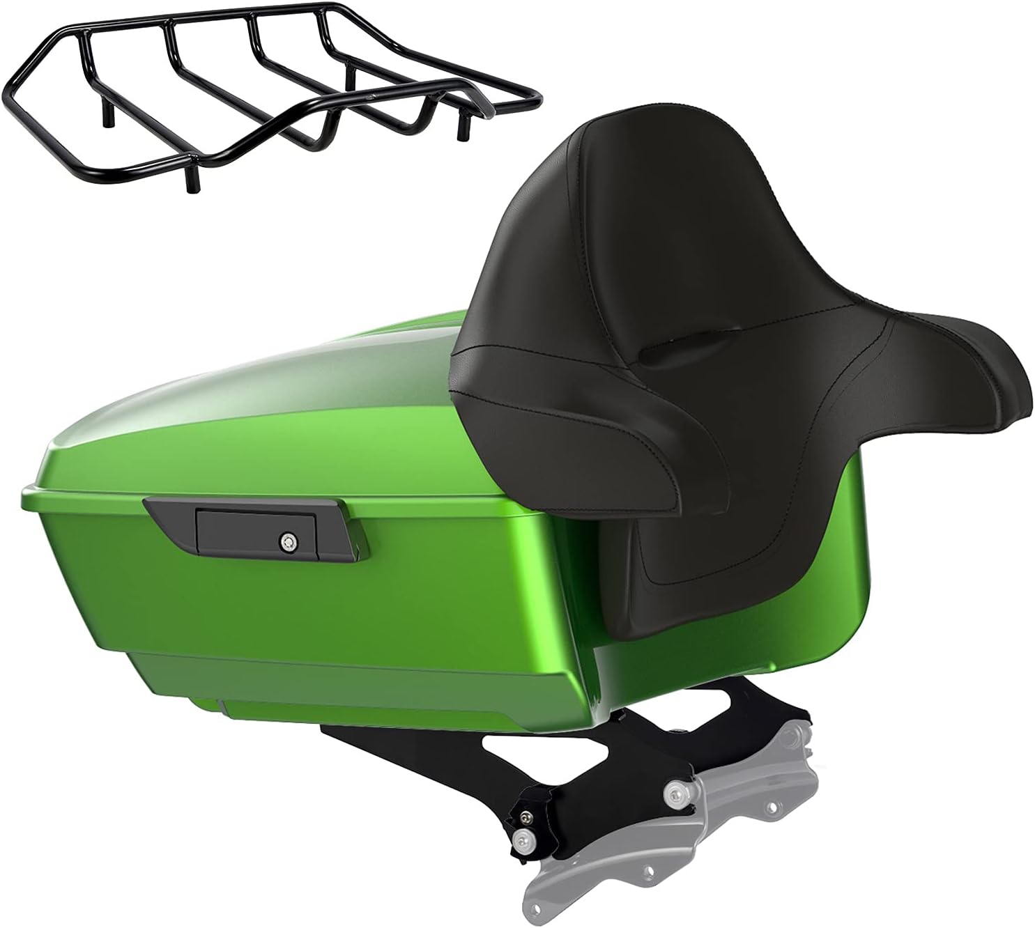 US Stock Advanblack King Tour Pack, Black Mount Bracket & Top Luggage Rack Fit for 2009-Later Harley Touring, Road Glide, Street Glide Special, Road King, Electra Glide (Radioactive Green) 2 61kN8ONLG9L. AC SL1500