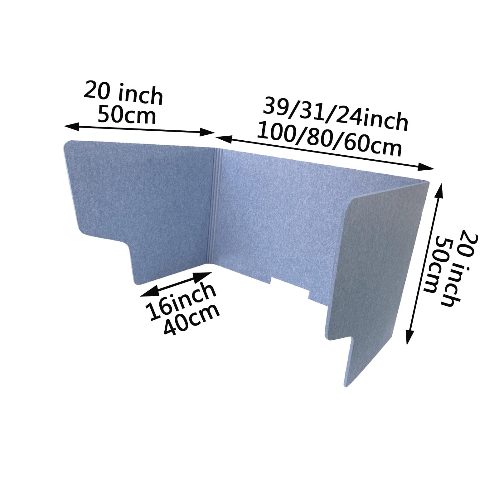 Panneau de confidentialité de bureau, séparateur de bureau acoustique portable - écran de confidentialité double face, réduction du bruit et contrôle des distractions visuelles, cloison de b