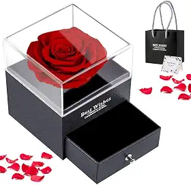 Rosa Eterna, Caixa De Presente Dia Dos Namorados, Presente Feminino,Flor, Namorada, Dia Dos Namorados