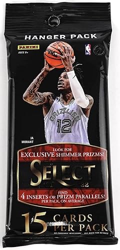 Panini Select - Paquete de ganchos de baloncesto 2021-2022 15 tarjetas coleccionables por paquete Panini Select - Paquete de ganchos de baloncesto 2021-2022 15 tarjetas coleccionables por paquete