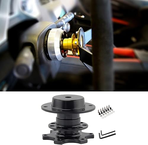 Fogfar 1 pieza portátil de 6 agujeros para volante de auto deportivo de motor herramienta de liberación rápida, universal de 3.3 pulgadas x 2.7 disponible en Yaxa El Salvador