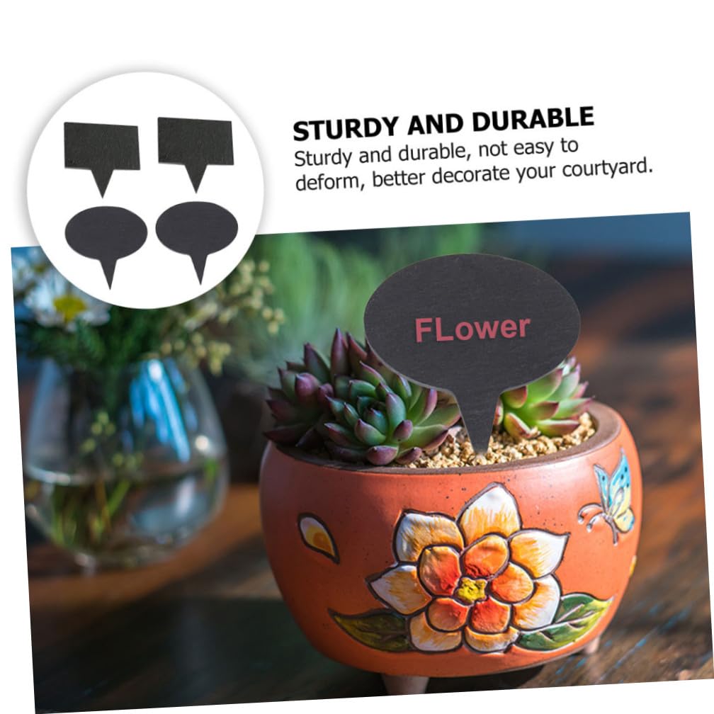 Kisangel 3 Sätze Gartenetikett Pflanzetiketten Pflanzenetiketten Dekorationen Blumendekor Schiefertafel Hochzeitsdeko Blumenetiketten Für Den Garten Gartenmarkierung Black 10 Stück * 3