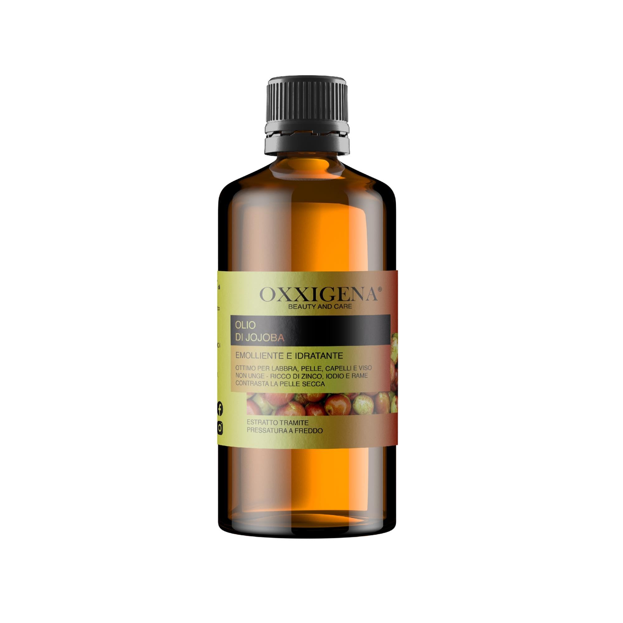 Oxxigena - Aceite de Jojoba 100% Puro, Paquete de 250 ml, Prensado en Frío, Hidrata y Nutre Profundamente la Piel, Da Brillo al Cabello, Vegano y Sin OGM