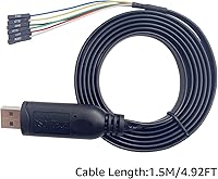 Vista 3 de DSD TECH SH-U09G USB a TTL Cable serie FTDI FT232RL IC 1.8M/5.9FT incorporado