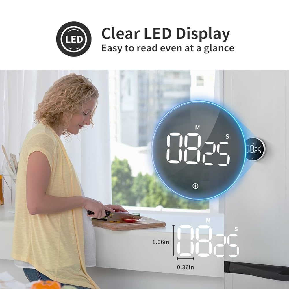 Amazon.com: VOCOO Digital Kitchen Timer - Magnetic Countdown
