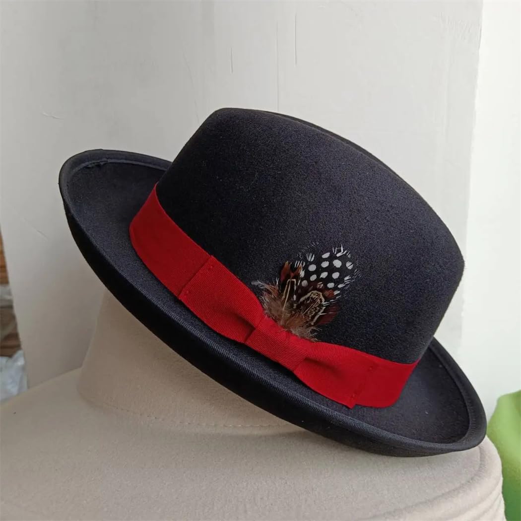 Cappello da donna Fedora Panama feltro cappello Jazz cappello festa palcoscenico performance cappelli