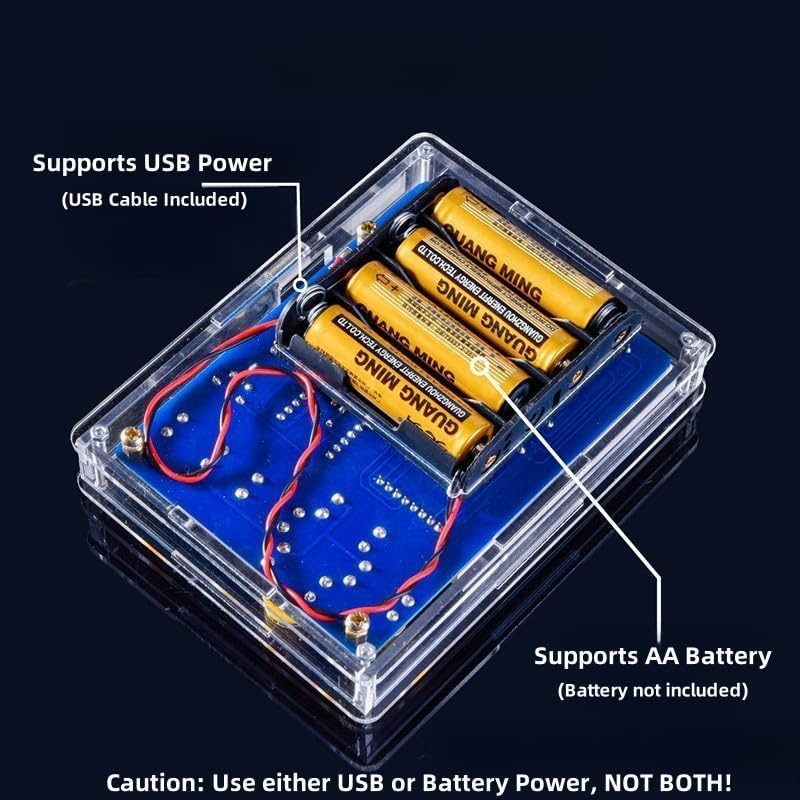 Miniatura 5 de Kit de práctica de soldadura de consola de juegos electrónica DIY, juegos retro 4 en 1, pantalla de matriz LED, proyecto de práctica de soldadura