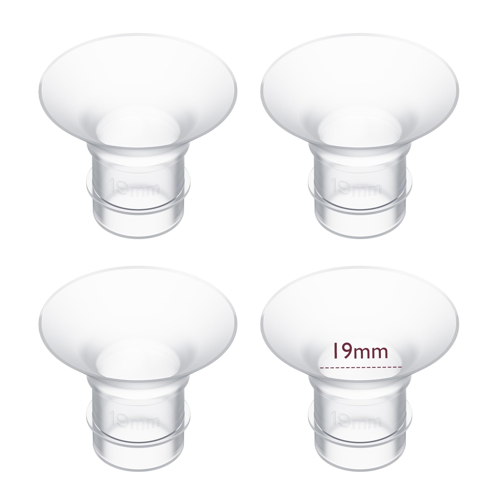 Momcozy 19mm 4Count Flange Insert Compatible with 24mm Flange/Shield of Most Pumps