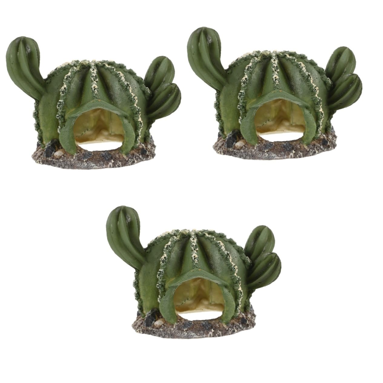 YARNOW 3 Pièces Aménagement paysager d'une Grotte pour Animaux d'escalade Abri pour Reptiles Caverne pour Reptiles cachette de Serpent Nid de Terrarium pour Animaux de Compagnie résine