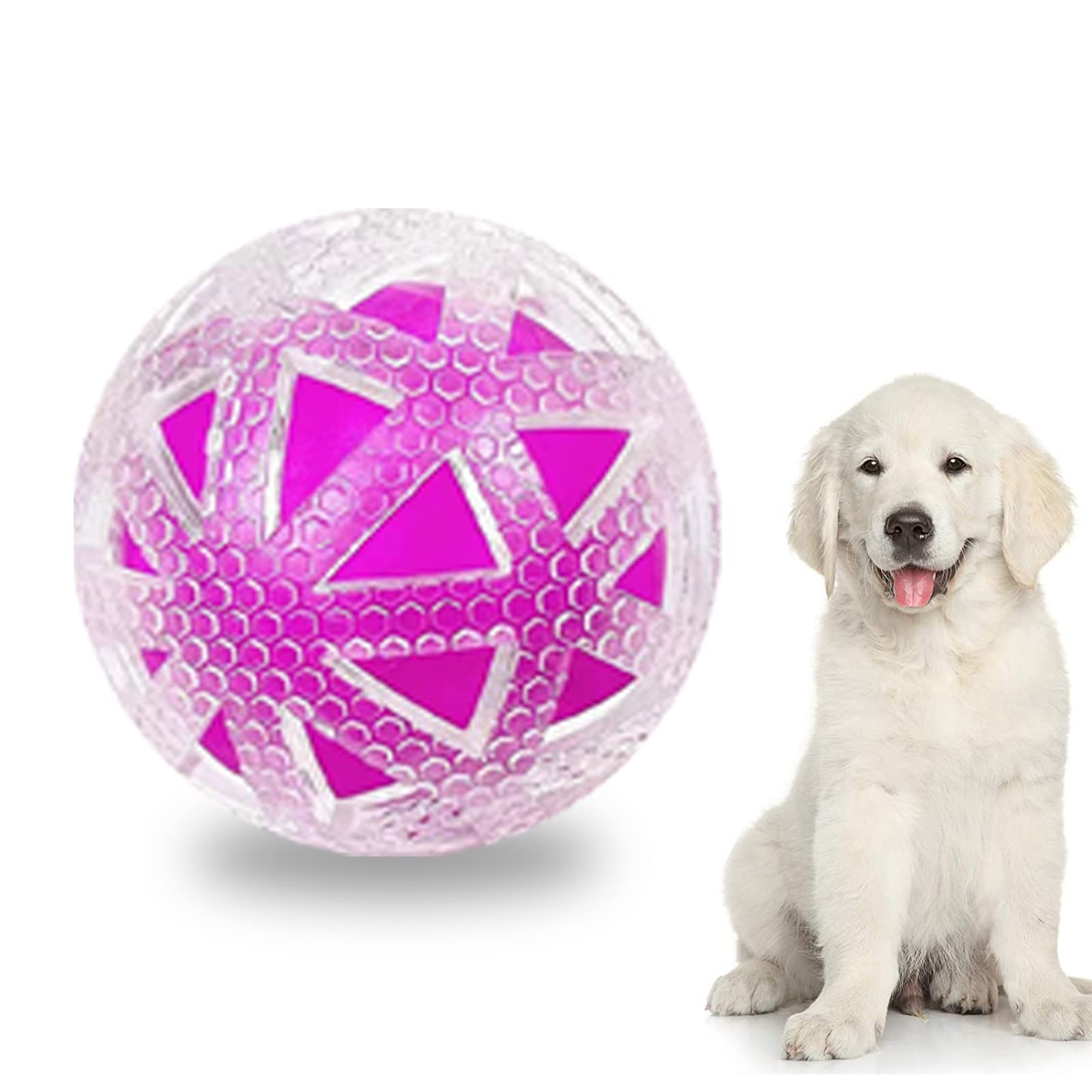 emily pets Dog Squeaky Rubber Ball Toys Paw Print for Dog 7 inch Interactive TPR Durable Bouncy Dog Fetch Transparent Snake Ball for Teeth Cleaning Training Playing(Pink) (B0B8VPVMYG) Amazon Price History, Amazon Price Tracker
