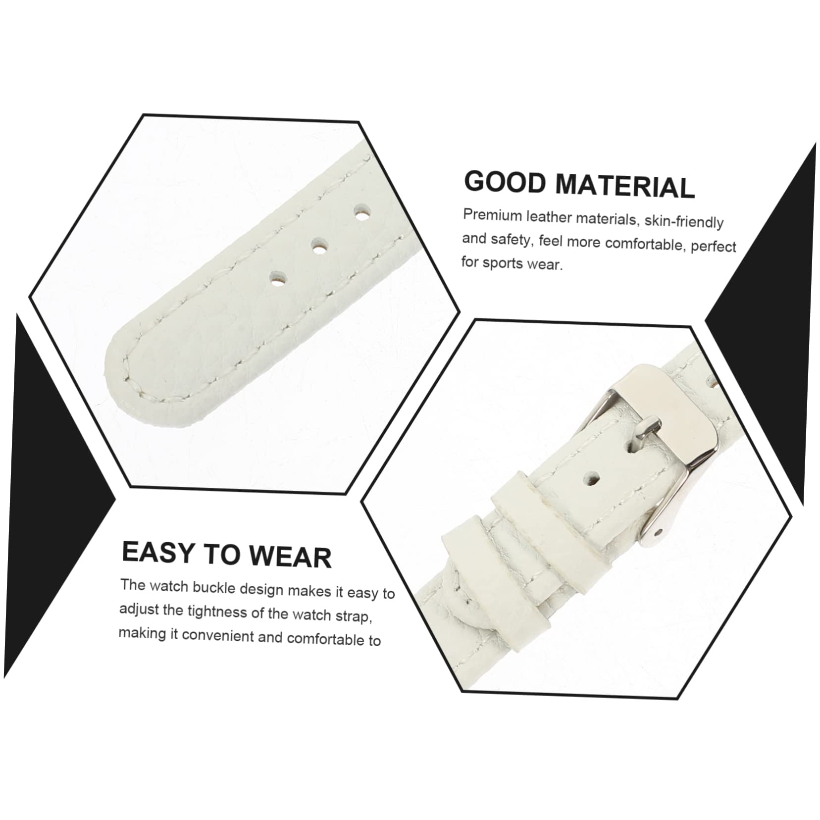 Housoutil Lot De 4 Bracelets De Montre En Cuir Remplaçables Portables Souples Confortables À La Mode