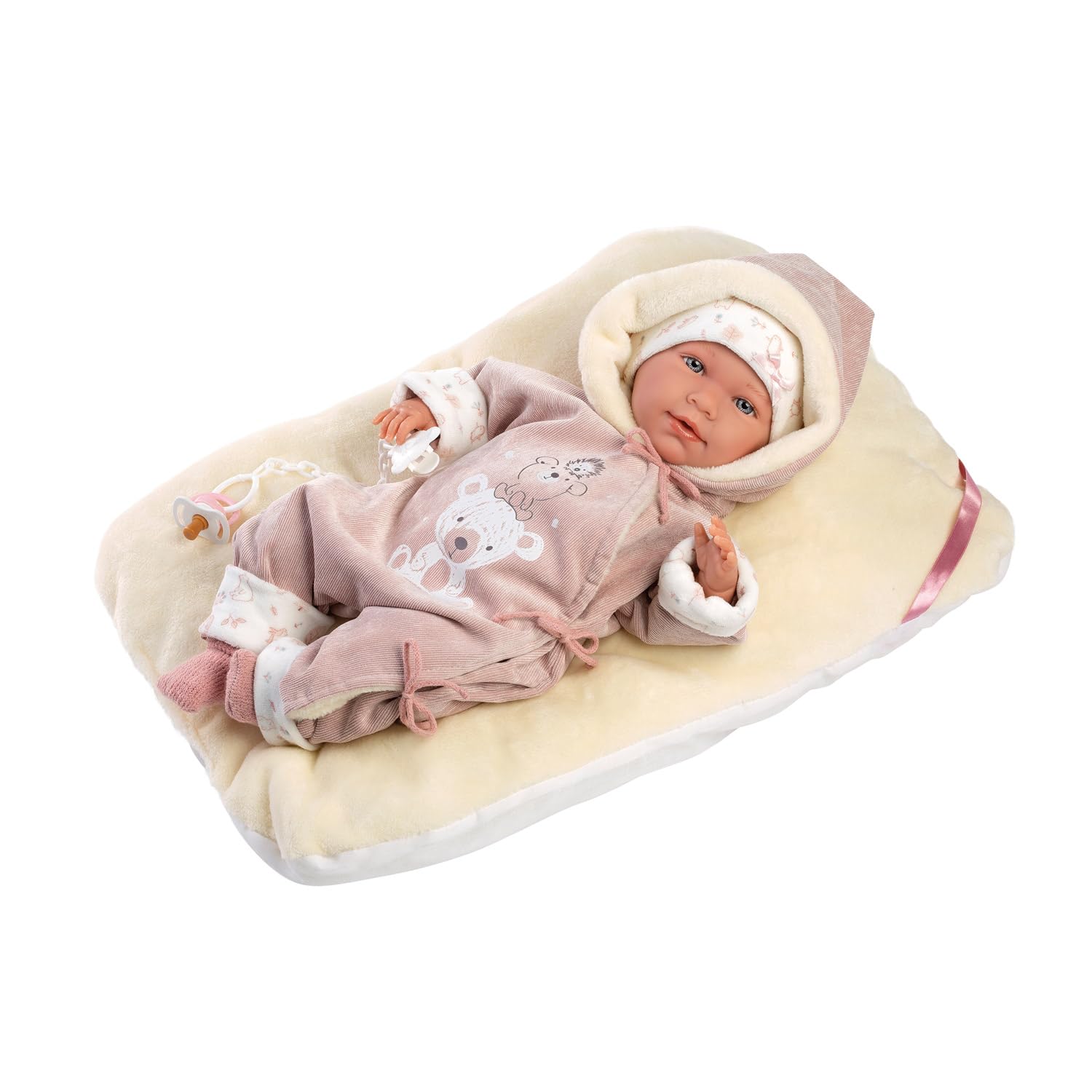 Llorens Pop Talo Sonrisas Met blauw pakje 44cm