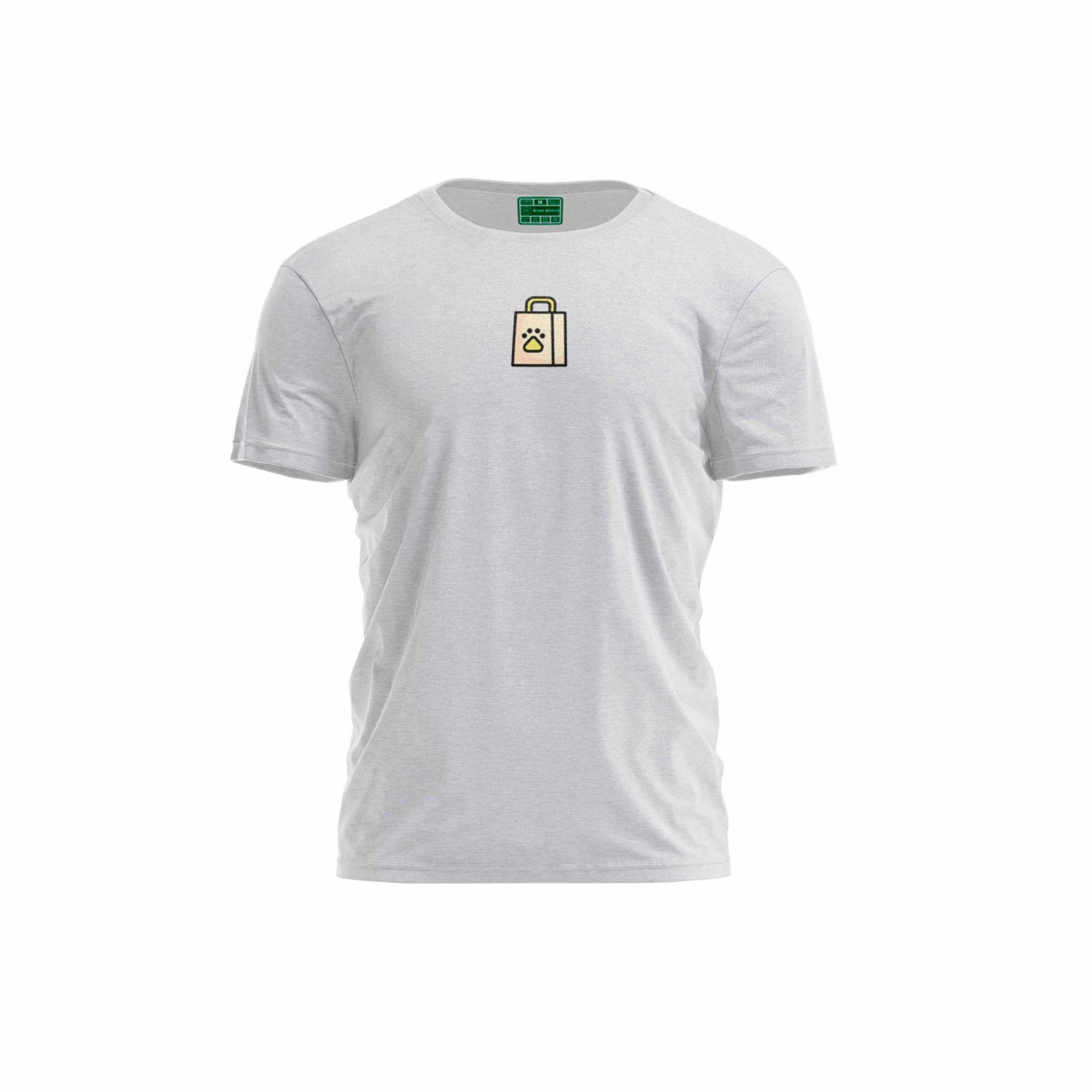 Bona Basics, Digitally Printed, Men's Basic T-Shirt,%70 Cotton%30 Polyester, Grey, Casual, Men's Tops, Size: XL