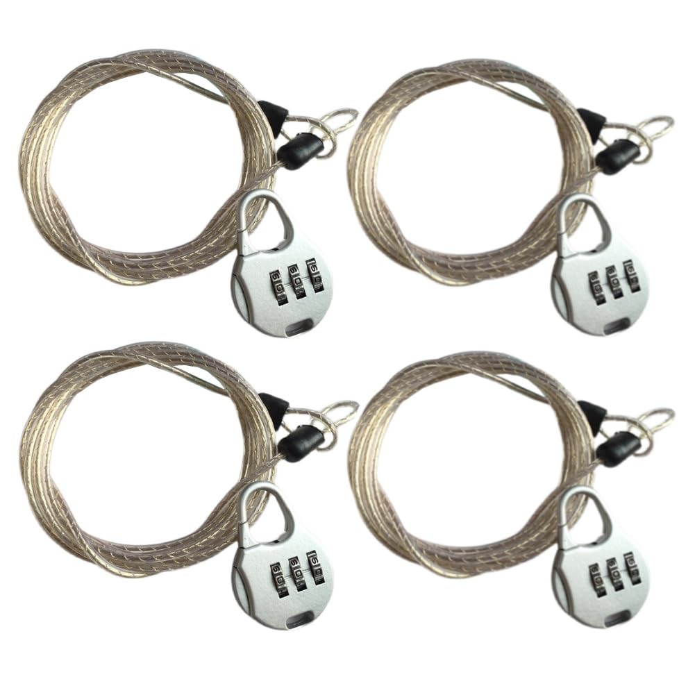 DZANNC Security Wire Luggage Lock, Outdoor Travel Combination Lock with Lightweight Braided Steel Coated Steel Cable for Suitcase Stroller Luggage Laptop Cable Combination Padlock