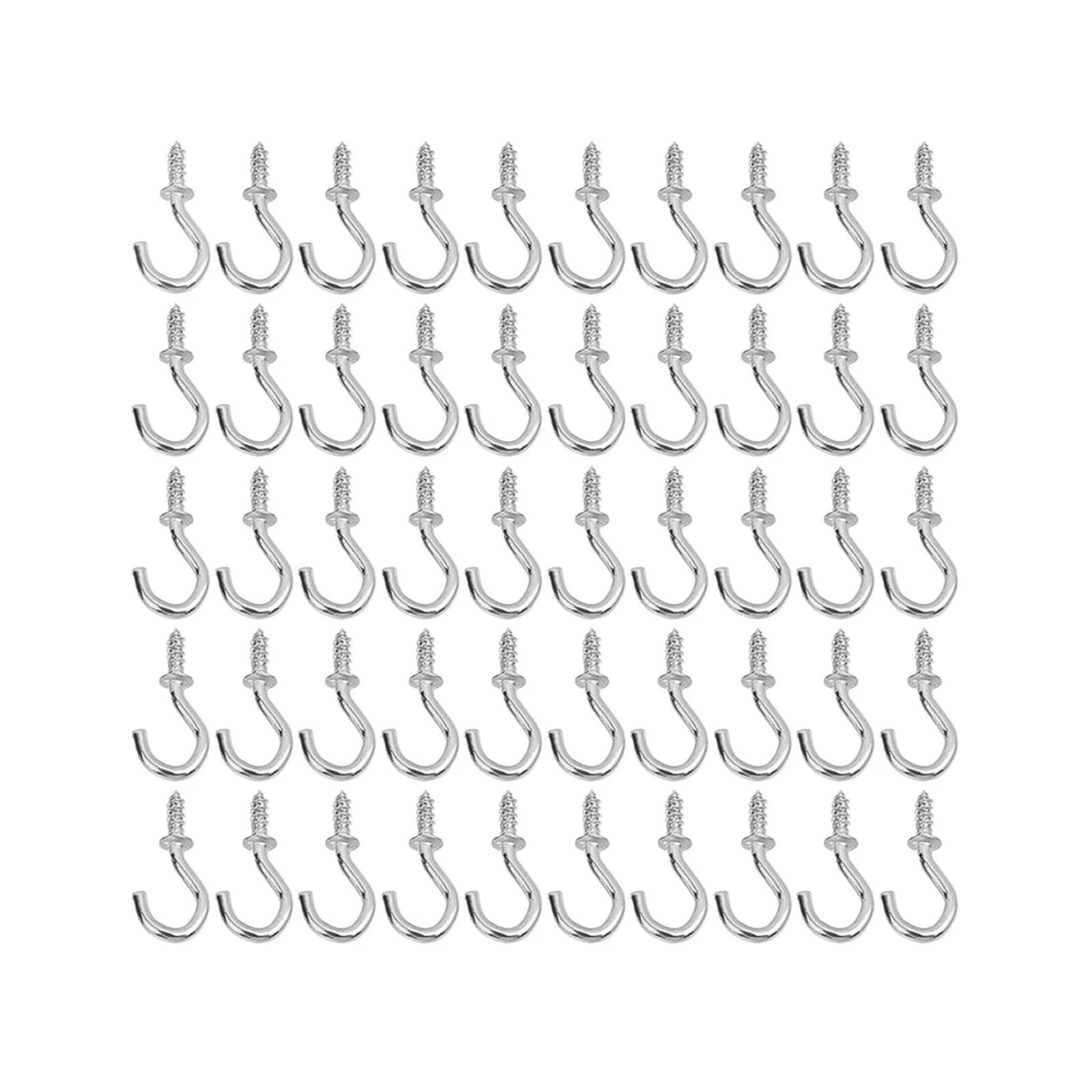 FJQFHH Gutter Hooks Shape, Outdoor Light Hook Iron SelfTapping Screw Hooks String Plant(Color2,200pc)