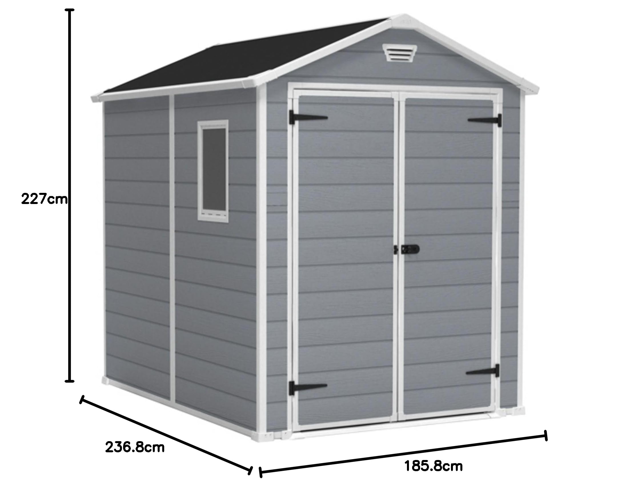 Keter Casa de plástico Manor 6x8 Gris